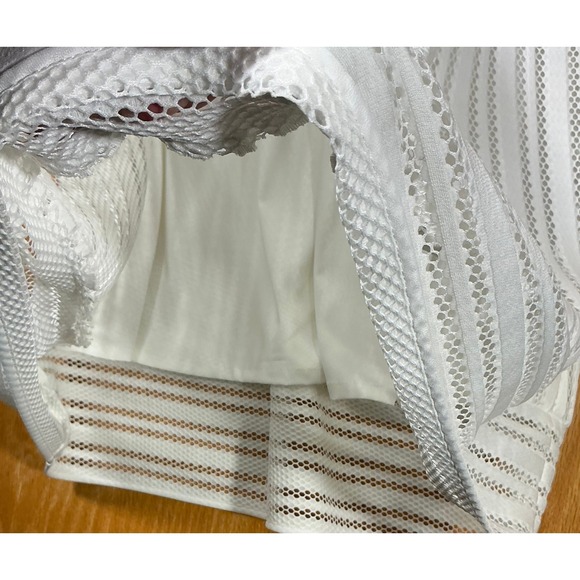 NWT J Crew White Eyelet Lace V Neck Sleeveless Fit Flare Midi Dress Coastal 0 0 - Picture 8 of 14